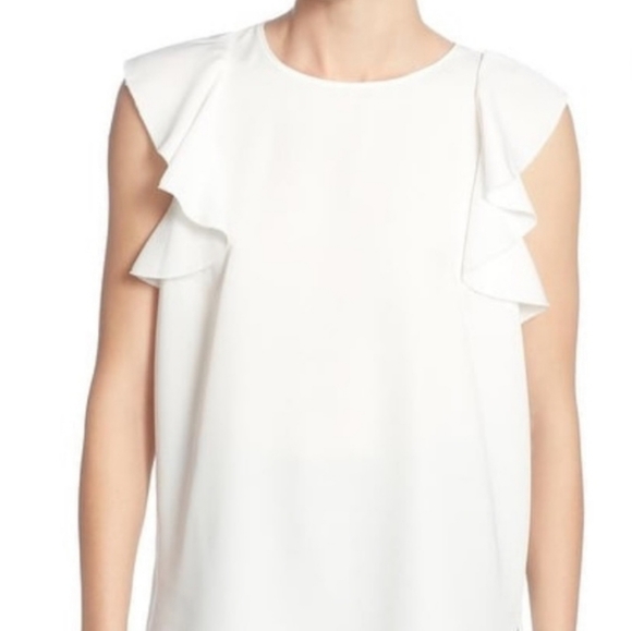 Tahari Tops - 🎉2 for$22🎉 NWT Tahari Flutter Sleeve Top, L